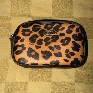 Coach Tan and Black Leopard Print Bag